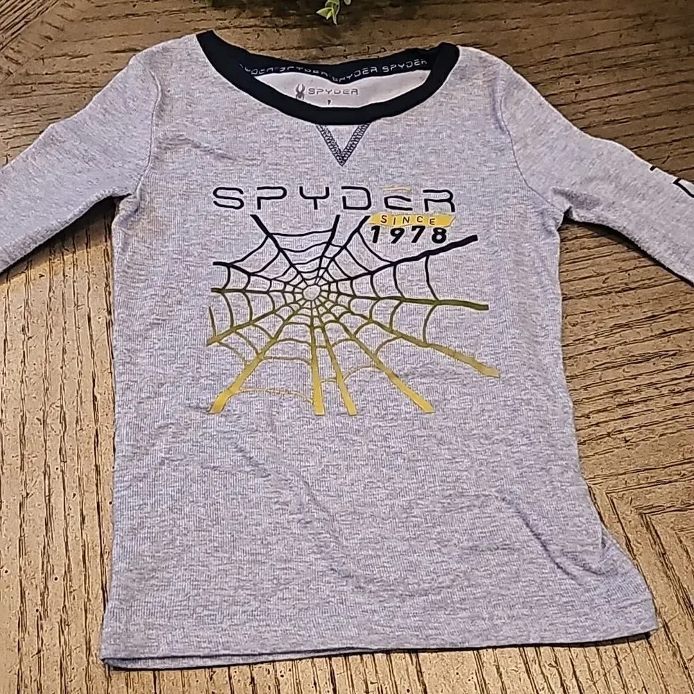 Boys long sleeve pj set size 7 Spyder